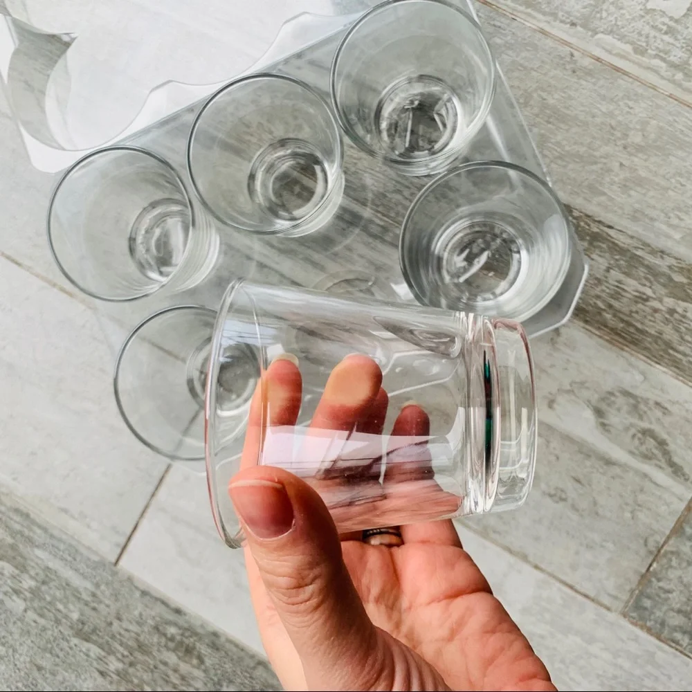 Set of 6 Glassware Shot Glass or Ice Cream or Candle Makers